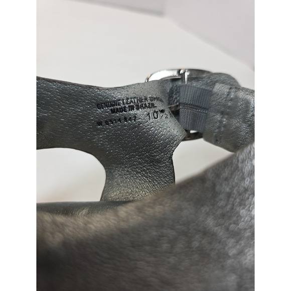 Elites by Walking Cradles Silver Open Toe Strappy Gladiator Wedg Sandal Sz 10.5 - Picture 14 of 14